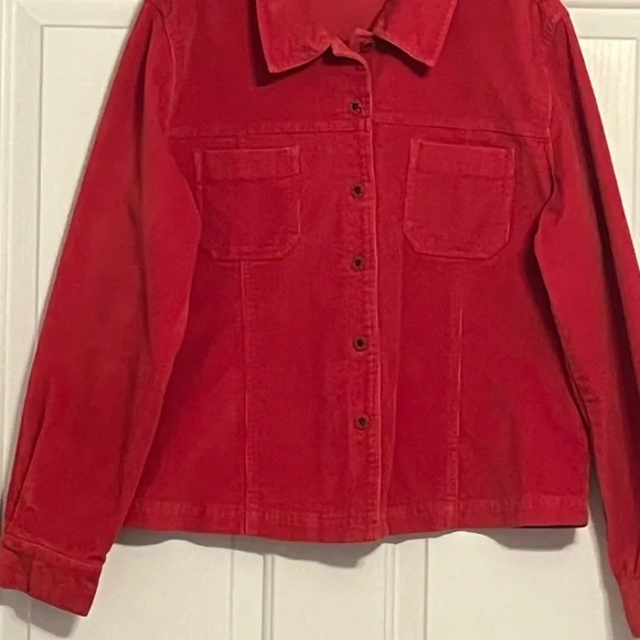 Rust soft corduroy jacket. Dress Barn size large. - Picture 2 of 3